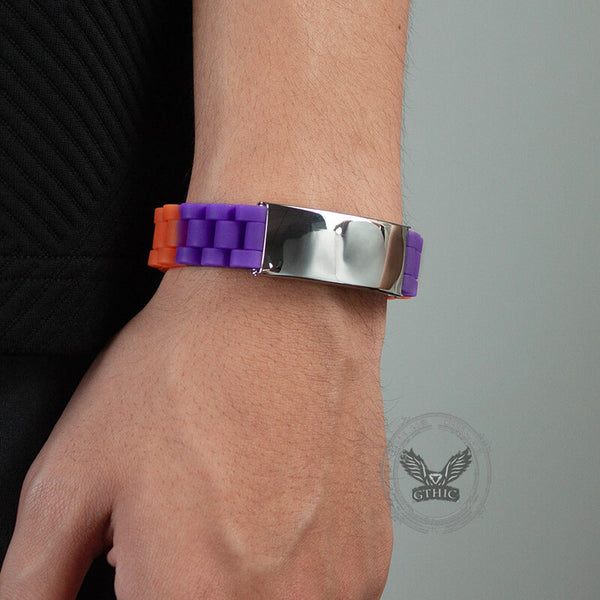 Multicolored Silicone Adjustable Bracelet
