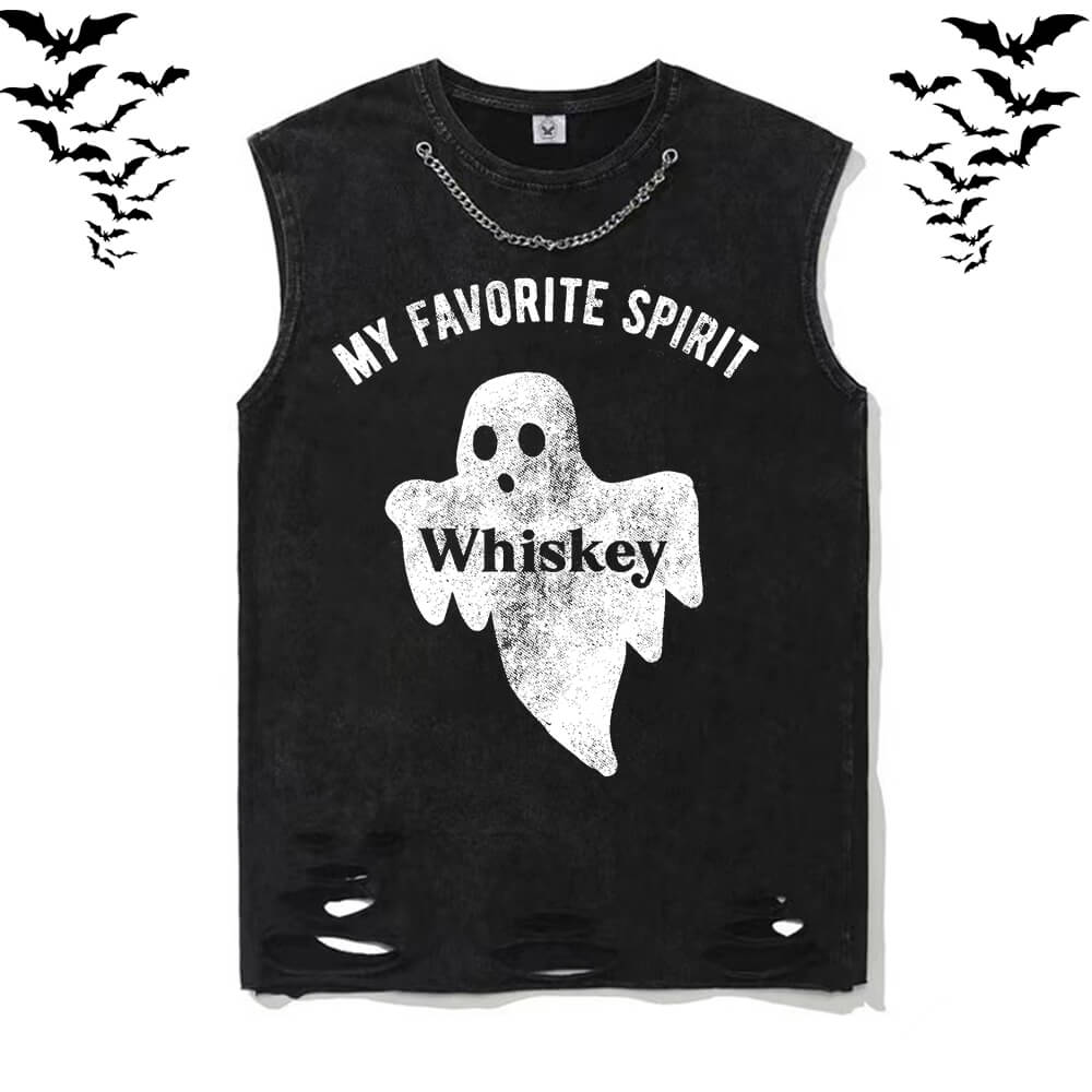 My Favorite Spirit Whiskey Ghost T-shirt Vest Top | Gthic.com