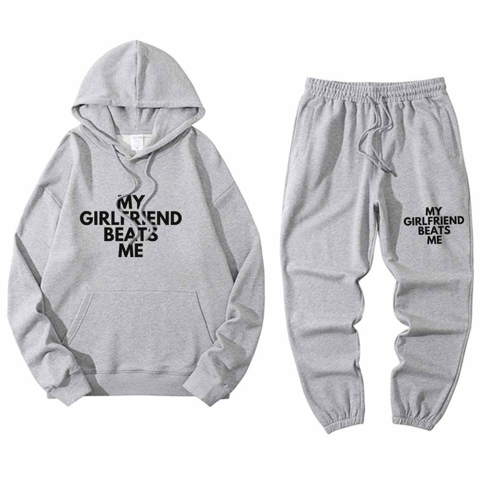 My Girlfriend Beats Me Hoodie Pants Set