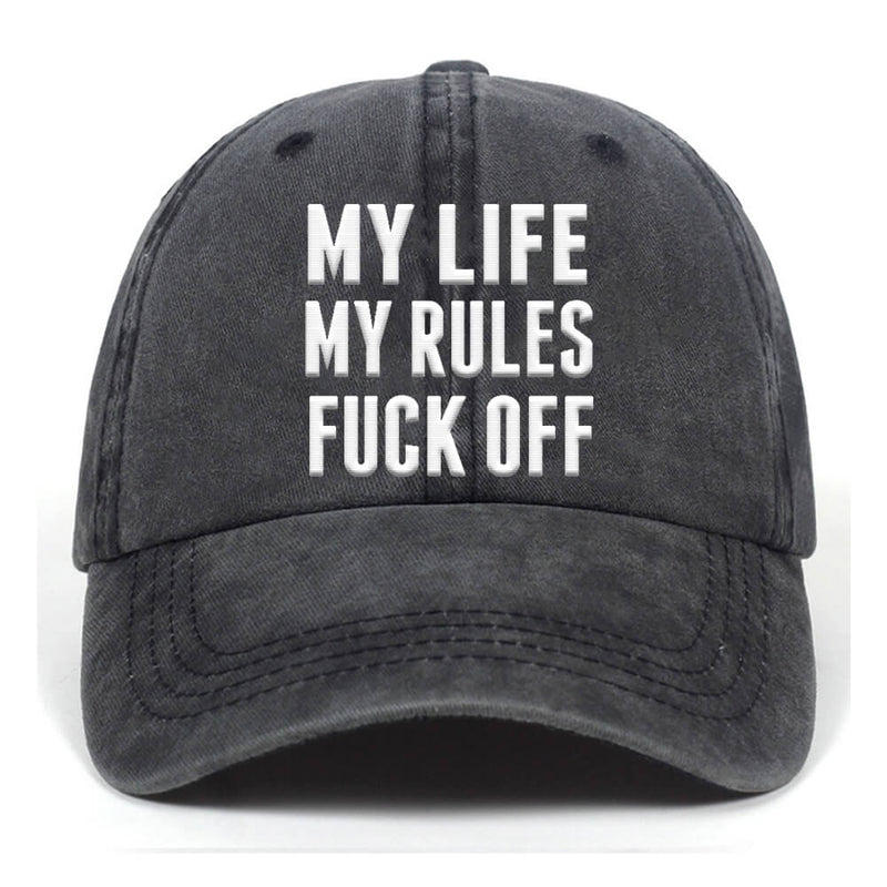 My Life My Rules T-shirt shorts Baseball Hats | Gthic.com