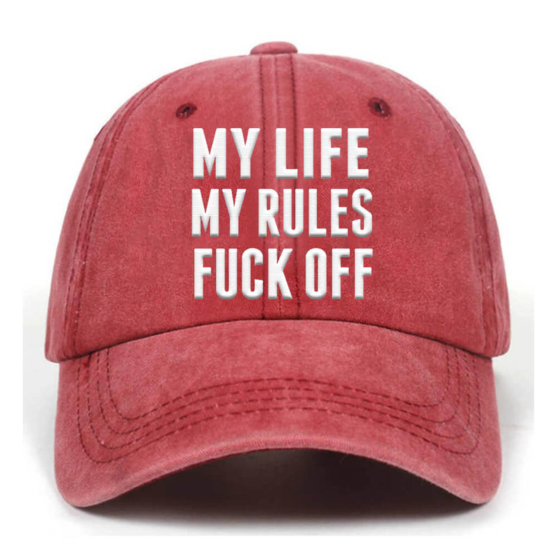 My Life My Rules T-shirt shorts Baseball Hats | Gthic.com