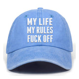 My Life My Rules T-shirt shorts Baseball Hats | Gthic.com