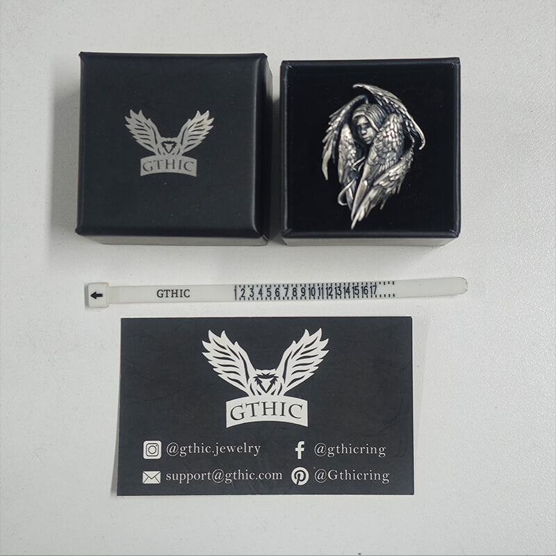 Mystical Witch Angel Sterling Silver Pendant