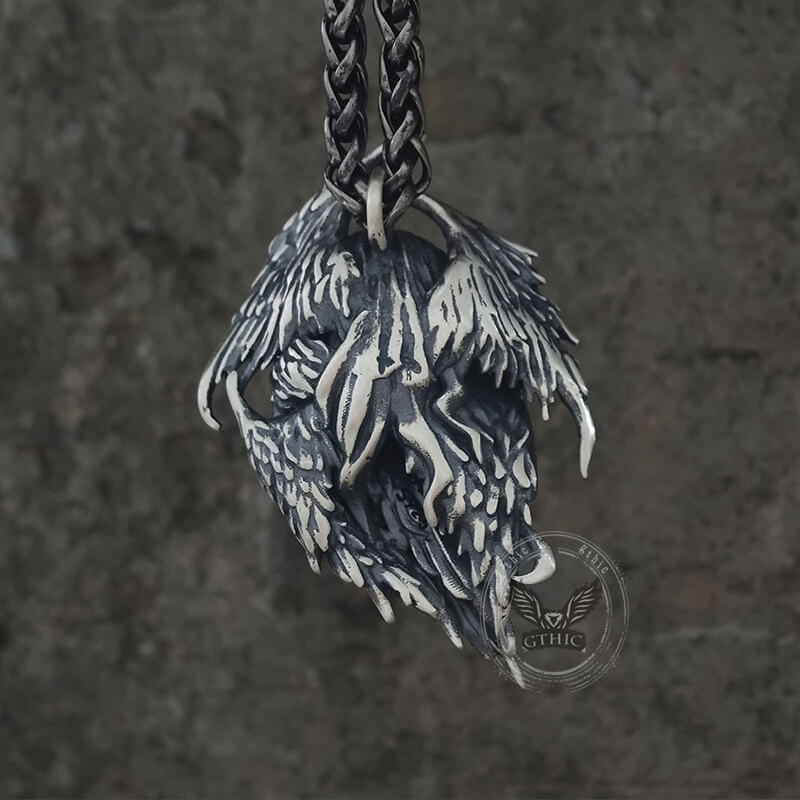 Mystical Witch Angel Sterling Silver Pendant | Gthic.com