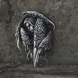 Mystical Witch Angel Sterling Silver Pendant