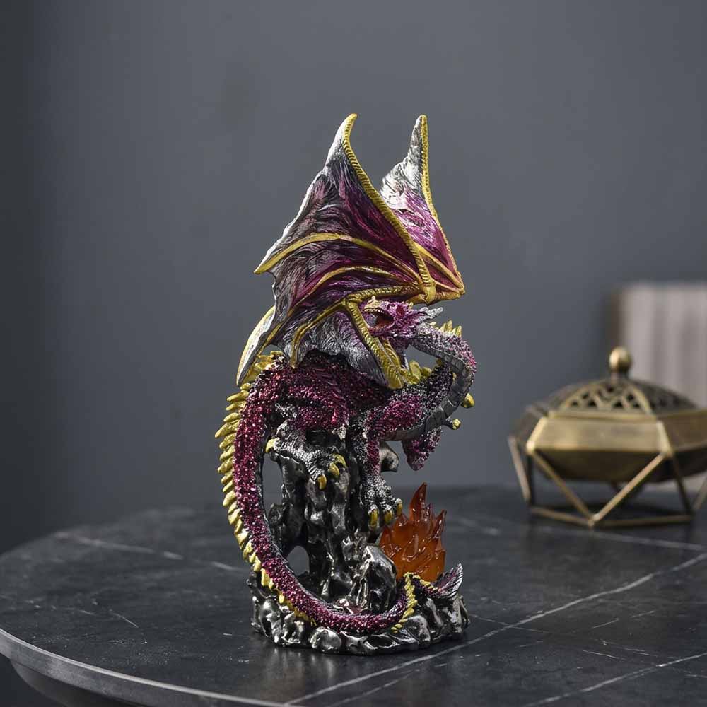 Mythical Dragon Vintage Statue Resin Figurine
