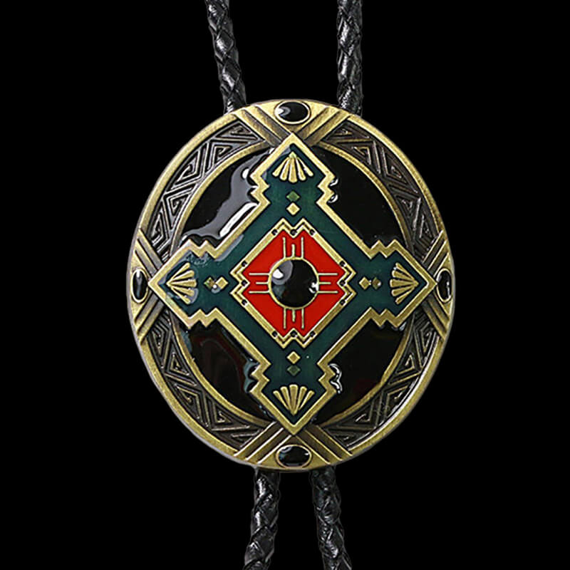 Native Indian Art Alloy Rodeo Bolo Tie | Gthic.com