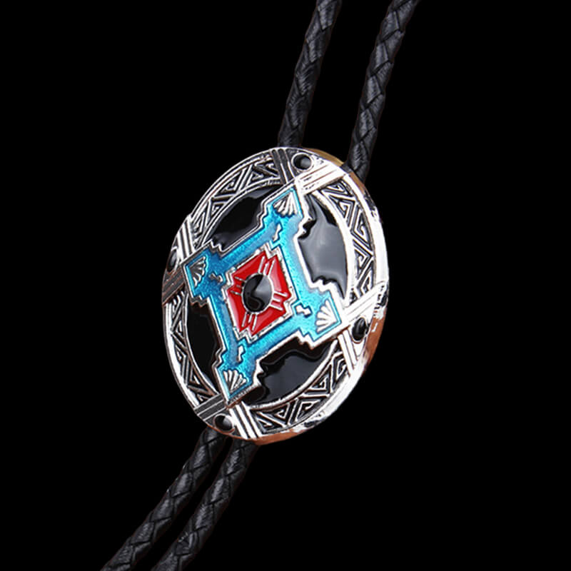 Native Indian Art Alloy Rodeo Bolo Tie | Gthic.com