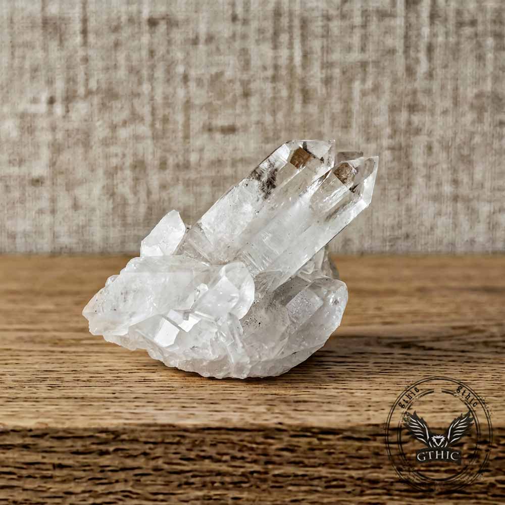 Natural Clear Crystal Cluster Home Decor Figurine | Gthic.com