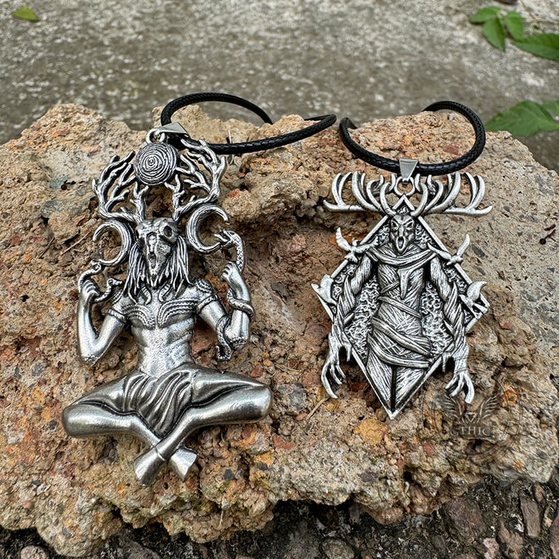 Natural Force Wendigo Skull Stainless Steel Pendant | Gthic.com