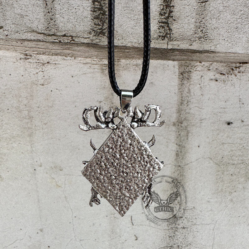 Natural Force Wendigo Skull Stainless Steel Pendant | Gthic.com