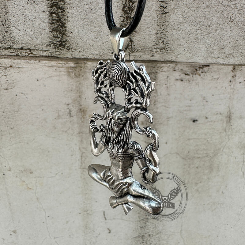 Natural Force Wendigo Skull Stainless Steel Pendant | Gthic.com
