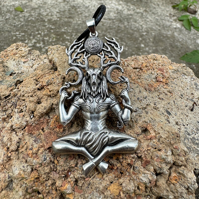 Natural Force Wendigo Skull Stainless Steel Pendant | Gthic.com