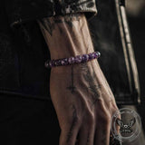 Natural Gradient Dream Purple Crystal Bead Bracelet | Gthic.com