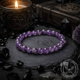 Natural Gradient Dream Purple Crystal Bead Bracelet | Gthic.com