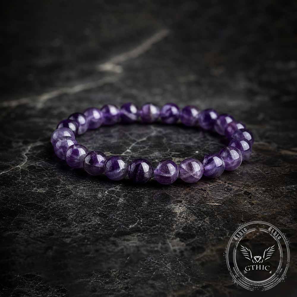 Natural Gradient Dream Purple Crystal Bead Bracelet