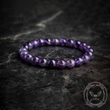 Natural Gradient Dream Purple Crystal Bead Bracelet
