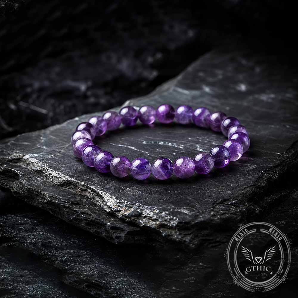 Natural Gradient Dream Purple Crystal Bead Bracelet