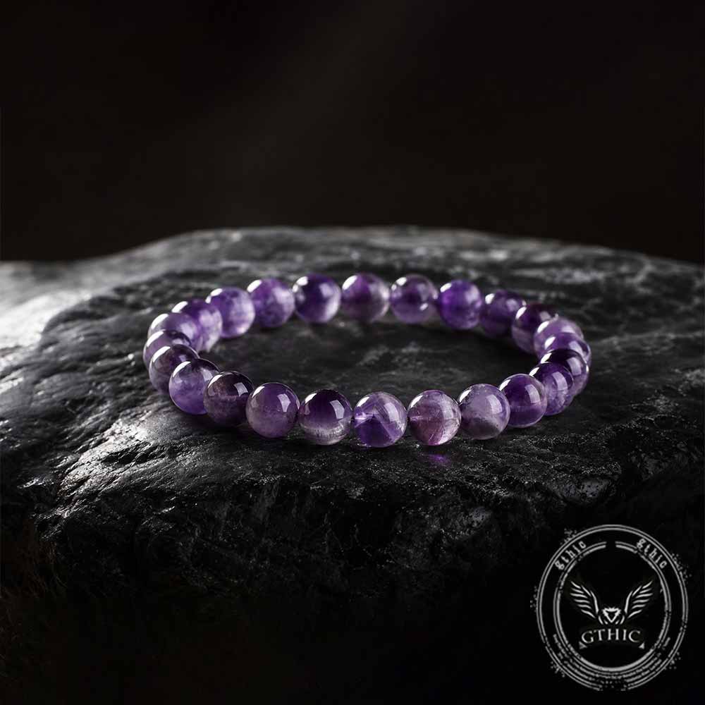 Natural Gradient Dream Purple Crystal Bead Bracelet