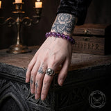 Natural Light Purple Brazilian Crystal Bead Bracelet | Gthic.com