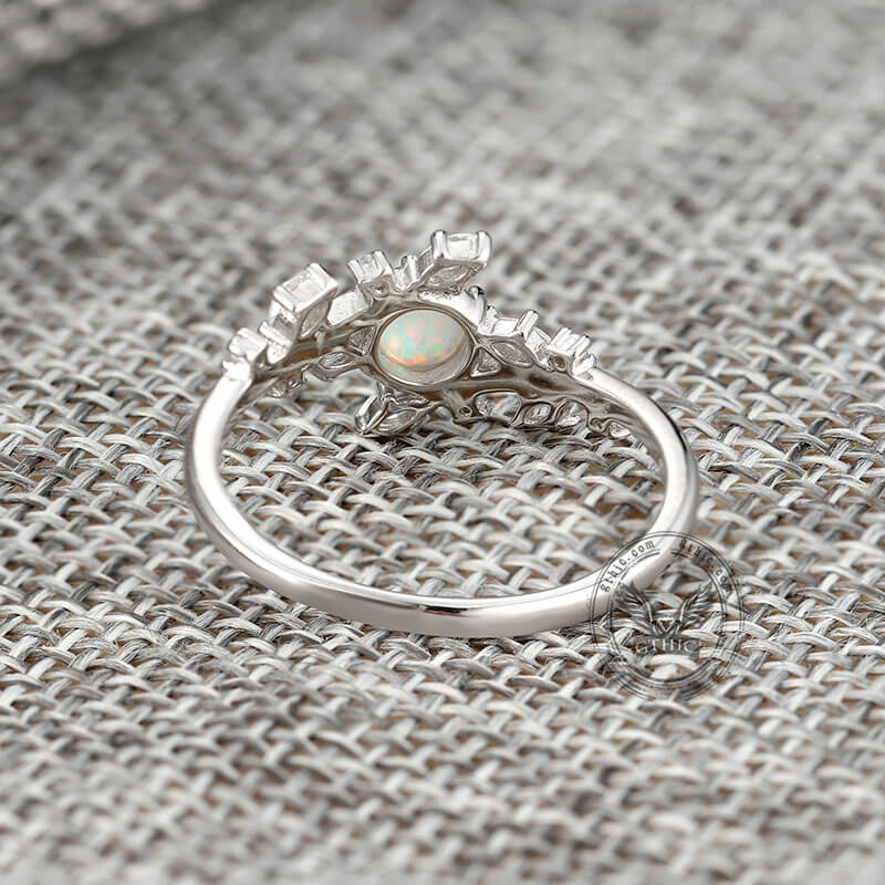 Nature Vine Opal Sterling Silver Ring