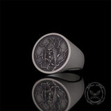 Night Owl Skull Sterling Silver Ring