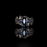 Night Rose Gemstone Sterling Silver Ring | Gthic.com