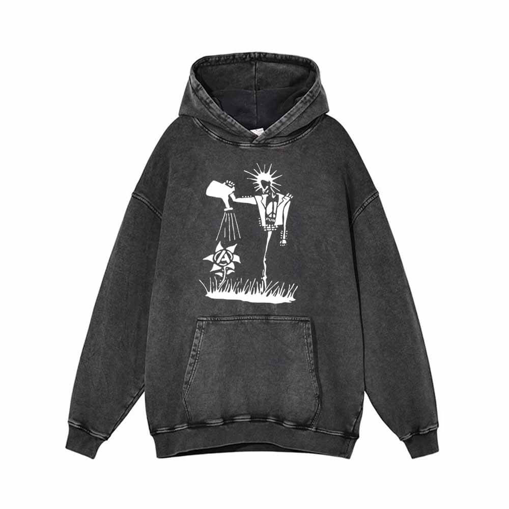 No Gods No Masters Water the Flowers Print Hoodie 01 | Gthic.com