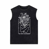 No Rain No Flowers Beauty Vintage Washed Vest Top | Gthic.com