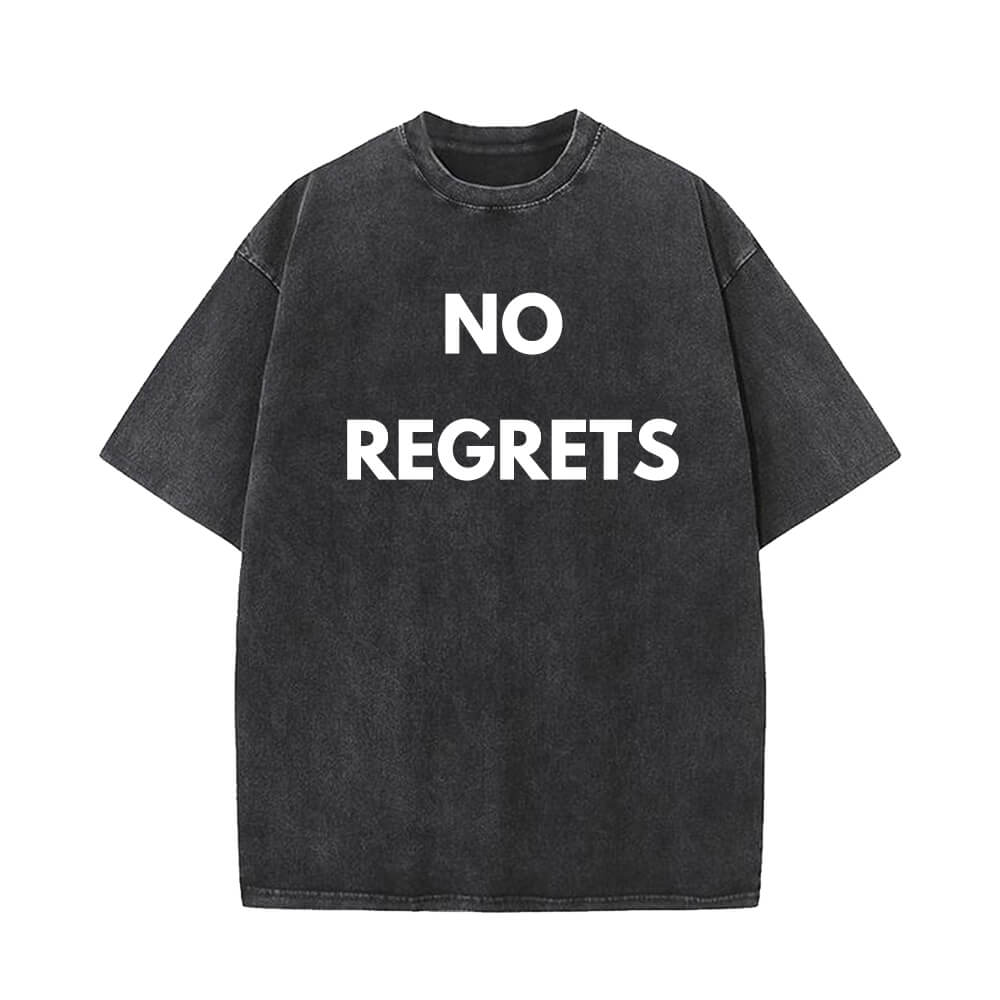 No Regrets Vintage Washed T-shirt Vest Top | Gthic.com
