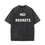 No Regrets Vintage Washed T-shirt Vest Top | Gthic.com