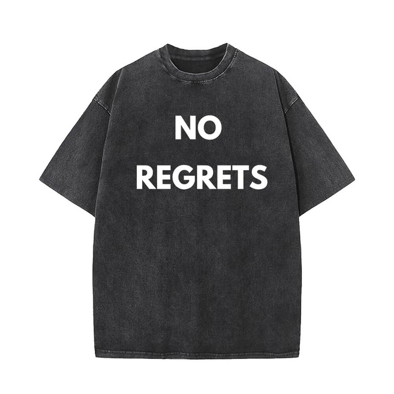 No Regrets Vintage Washed T-shirt Vest Top | Gthic.com