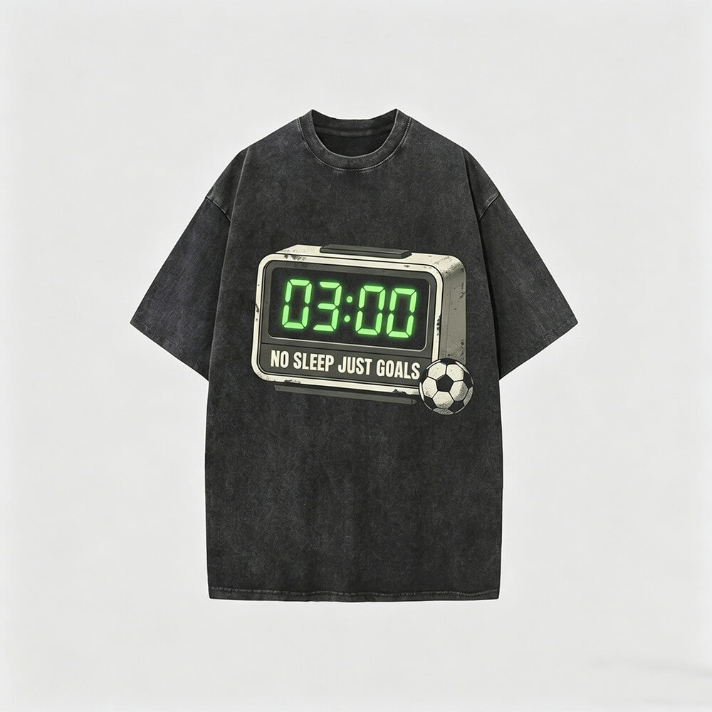 No Sleep Just Goals 3AM Matchwatch Vintage Washed T-shirt | Gthic.com