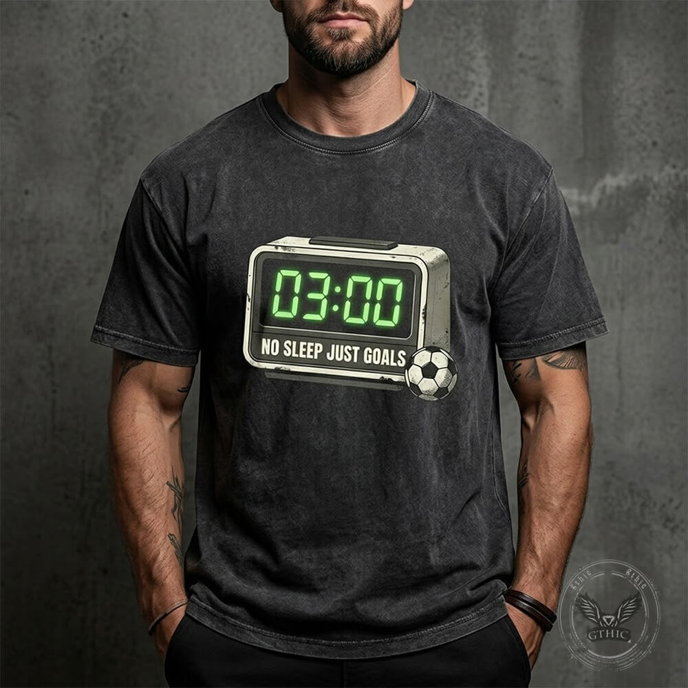 No Sleep Just Goals 3AM Matchwatch Vintage Washed T-shirt | Gthic.com