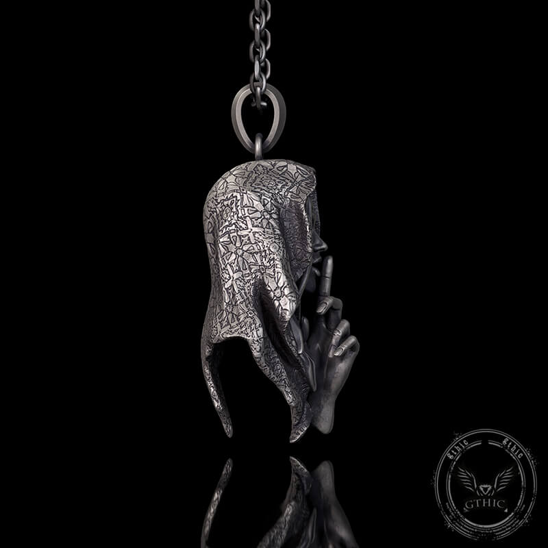 No Speak Sterling Silver Witch Pendant