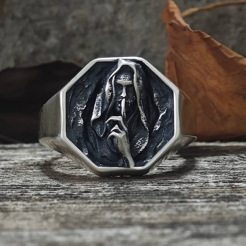 No Speak Sterling Silver Witch Ring 01 | Gthic.com