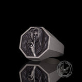 No Speak Sterling Silver Witch Ring 03 | Gthic.com