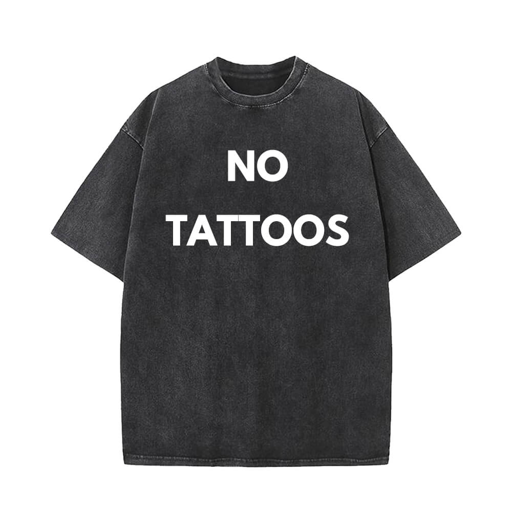 No Tattoos Vintage Washed T-shirt Vest Top