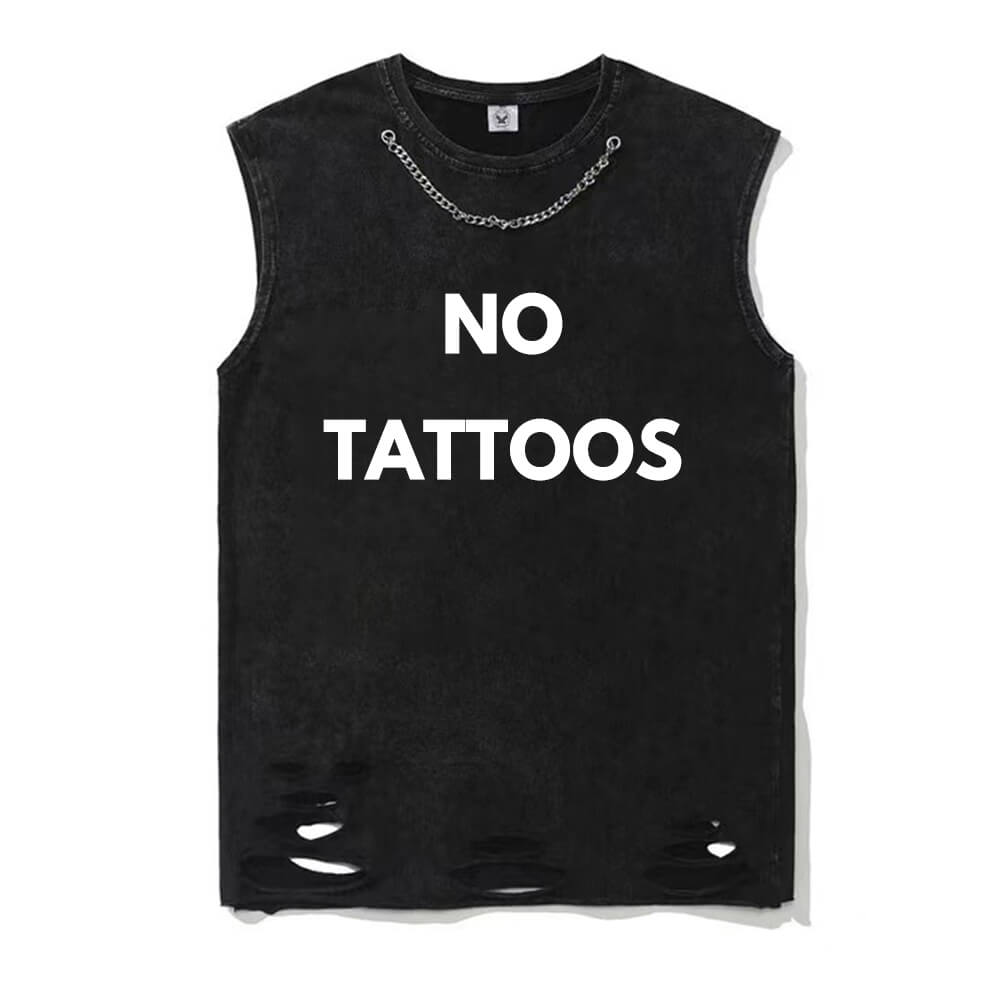 No Tattoos Vintage Washed T-shirt Vest Top