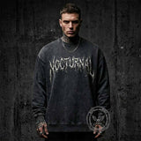 Nocturnal Metal Font Vintage Washed Sweatshirt | Gthic.com