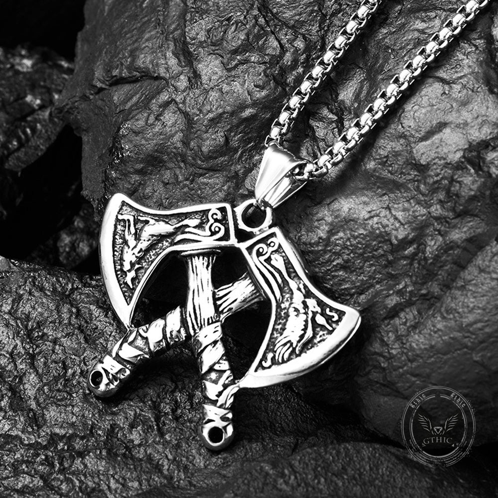 Nordic Axe Stainless Steel Viking Pendant – GTHIC