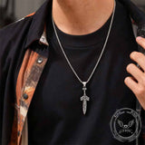 Nordic Celtic Knot Sword Stainless Steel Pendant | Gthic.com