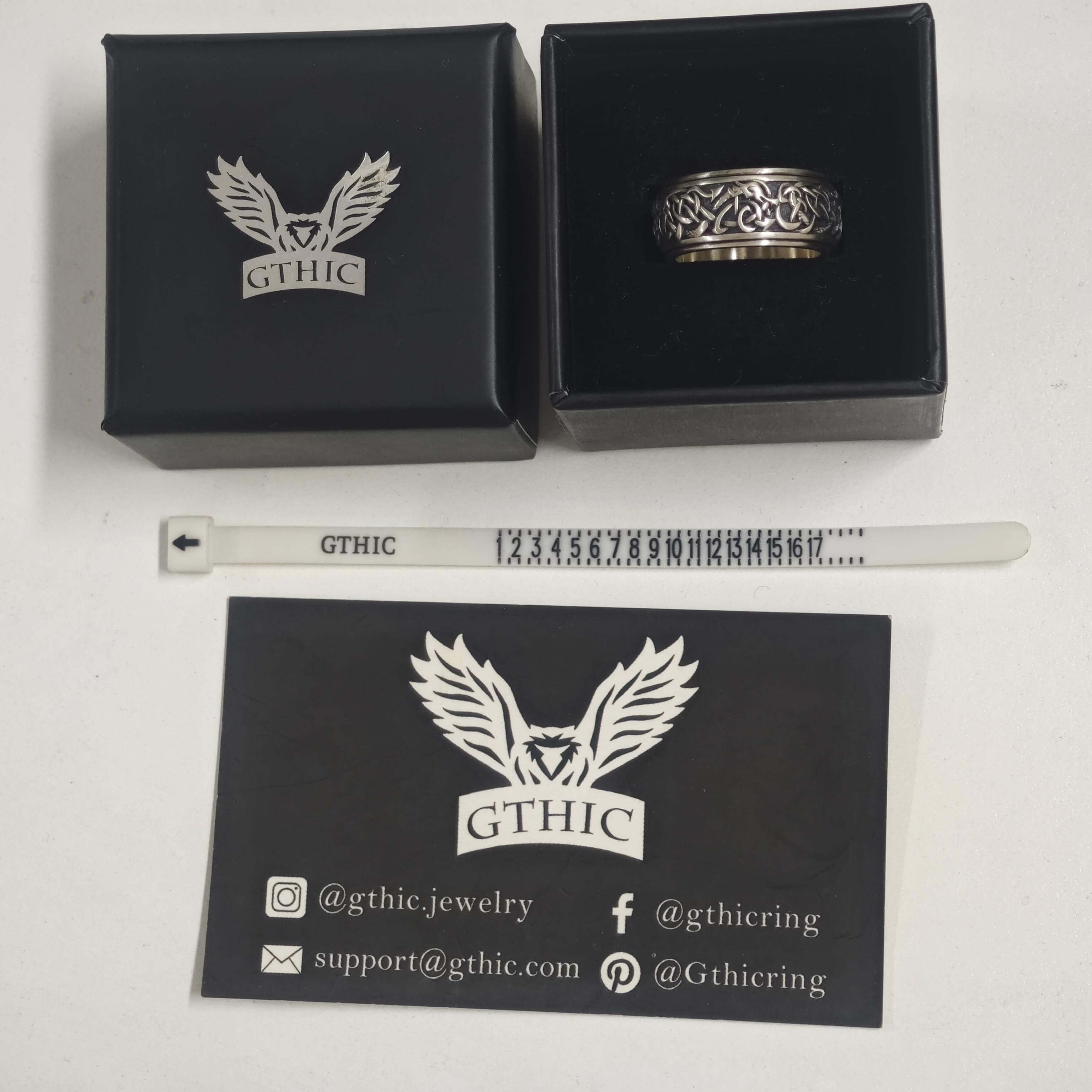 Nordic Dragon Sterling Silver Viking Spinner Ring