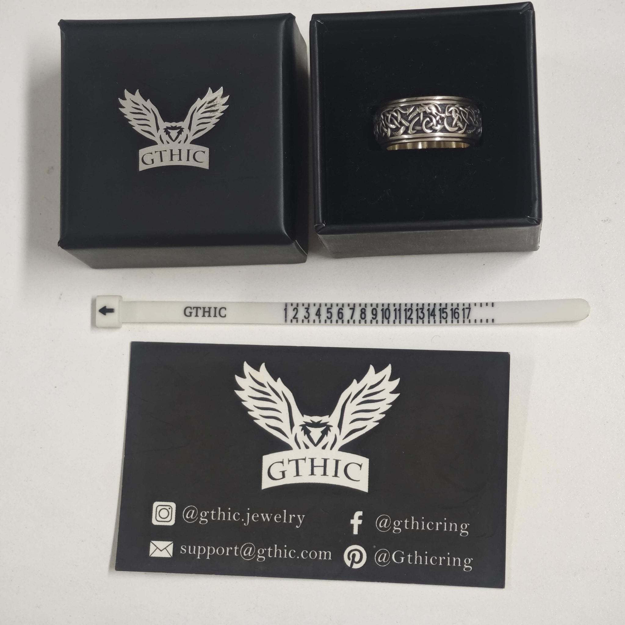 Nordic Dragon Sterling Silver Viking Spinner Ring