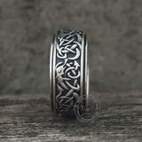 Nordic Dragon Sterling Silver Viking Spinner Ring