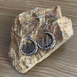 Nordic Forest Moon Stainless Steel Viking Earrings 03 | Gthic.com