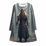 Nordic God of War Double Pocket Casual Dress