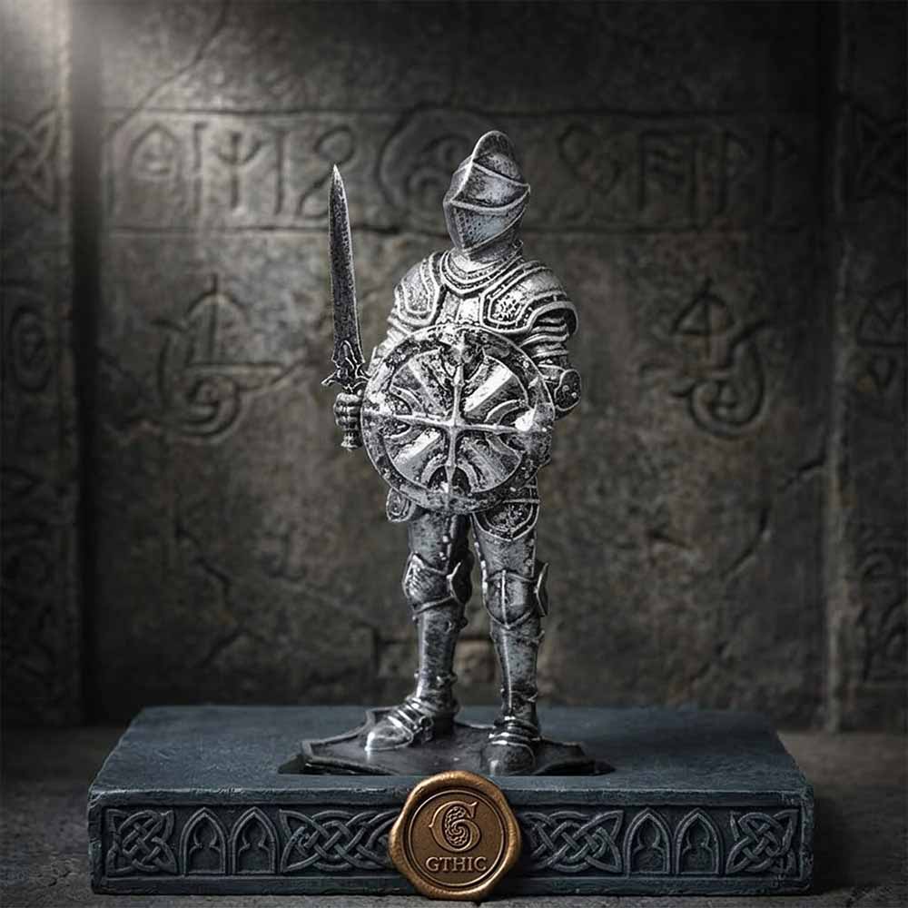 Nordic Medieval Knight Warrior Statue Resin Figurines