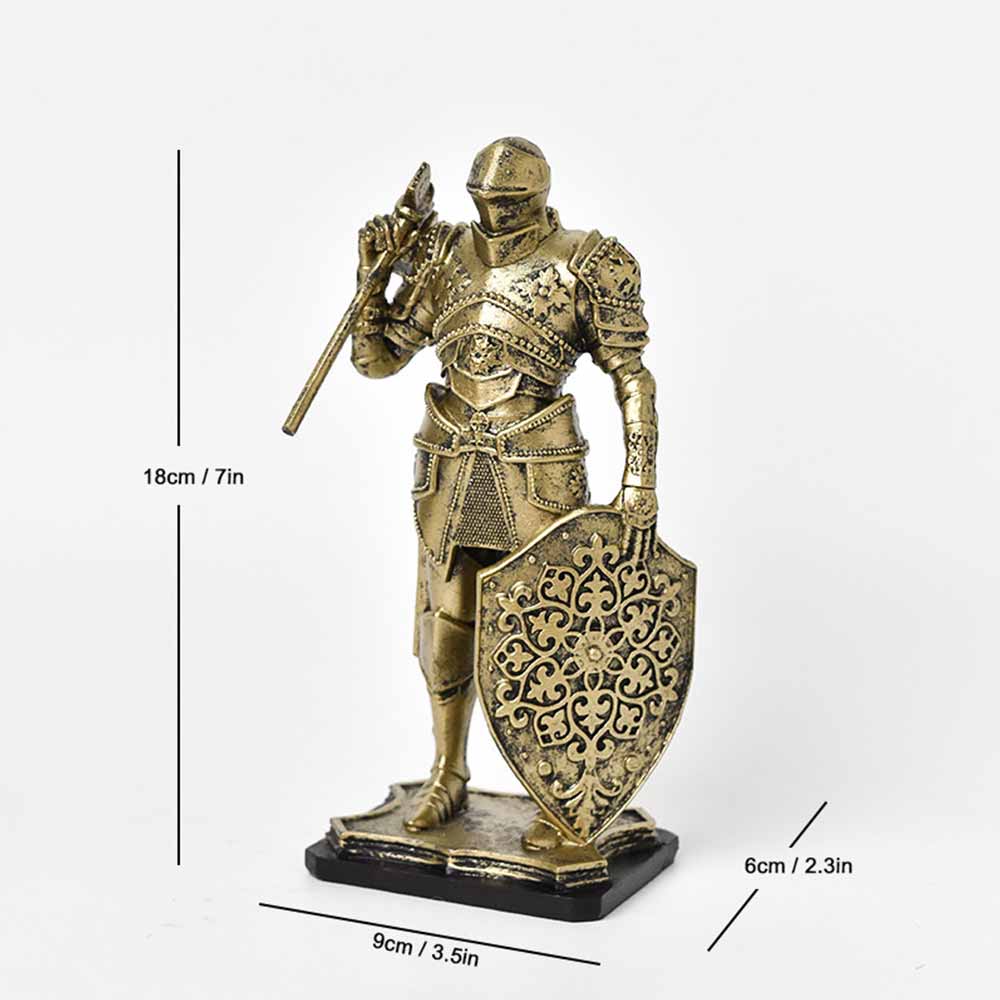 Nordic Medieval Knight Warrior Statue Resin Figurines