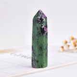 Nordic Modern Green Hexagonal Prism Figurine Crystal Tower